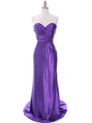 7704 Purple Evening Dress,
