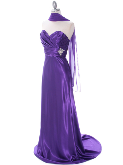 7704 Purple Evening Dress - Purple, Alt View Medium