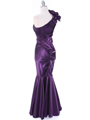 7710  Eggplant Evening Dress - Back Image