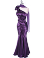 7710  Eggplant Evening Dress - Alt. Image