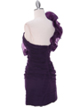 7712  Eggplant Cocktail Dress - Back Image