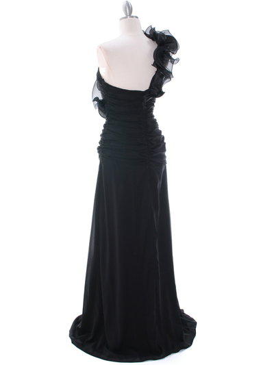 7713 Black Evening Dress - Black, Back View Medium