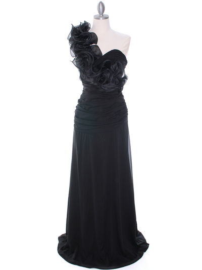 7713 Black Evening Dress - Black, Front View Medium