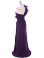 7713  Eggplant Evening Dress - Back Image