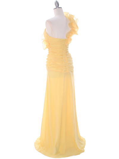 7713 Yellow Prom Evening Dress - Yellow, Back View Medium
