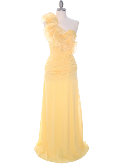 7713 Yellow Prom Evening Dress - Yellow, Front View Medium