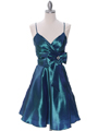Teal Tafetta Homecoming Dress