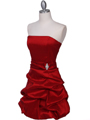 7749 Red Tafetta Bubble Cocktail Dress - Red, Alt View Thumbnail