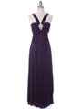 7771 Purple Evening Dress - Purple, Front View Thumbnail