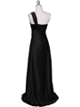 7810 Black One Shoulder Evening Dress - Black, Back View Thumbnail