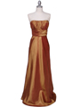 7811 Gold Tafetta Evening Dress - Gold, Front View Thumbnail