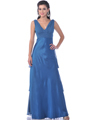 Empire Waist Satin Evening Gowns