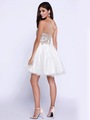 80-6212 Strapless Sweetheart Short Prom Dress - Off White, Alt View Thumbnail