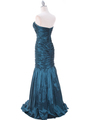 8040 Teal Prom Gown - Teal, Back View Thumbnail