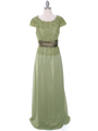 8050 Olive Lace Top Evening Dress