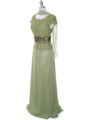 8050 Olive Lace Top Evening Dress - Olive, Alt View Thumbnail