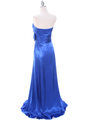 8067 Royal Blue Charmeuse Bridesmaid Evening Dress - Royal Blue, Back View Thumbnail