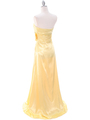 8067 Yellow Charmeuse Bridesmaid Evening Dress - Yellow, Back View Thumbnail