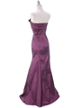 8075  Eggplant Evening Dress - Back Image