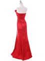 8075  Red Taffeta Prom Evening Dress - Back Image