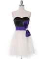 8104 Black/Purple Homecoming Dress with Bow