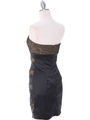 8137 Black/Gold Sequin Party Dress - Black Gold, Back View Thumbnail