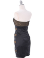 8137  Black/Gold Sequin Party Dress - Back Image