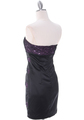 8137 Black/Purple Sequin Party Dress - Black Purple, Back View Thumbnail
