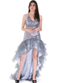 8163 High Low Sequin Prom Dress