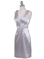 Silver Cocktail Dress with Rhinestone Pin Silver Cocktail Dress with Rhinestone Pin