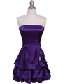 Purple Bubble Cocktail Dress with Rhinestone Pin