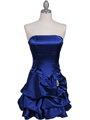 Royal Blue Bubble Cocktail Dress with Rhinestone Pin