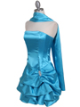 Turquoise Bubble Cocktail Dress with Rhinestone Pin Turquoise Bubble Cocktail Dress with Rhinestone Pin
