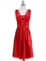 Red Glitter Tea Length Dress