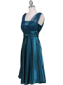 8493 Teal Glitter Tea Length Dress - Teal, Alt View Thumbnail