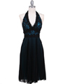 Black Turquoise Lace Cocktail Dress
