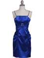 Royal Blue Strapless Satin Cocktail Dress