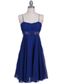 8569 Royal Blue Cocktail Dress - Royal Blue, Front View Thumbnail