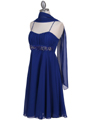 8569 Royal Blue Cocktail Dress - Royal Blue, Alt View Thumbnail