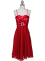 8610 Red Cocktail Dress - Red, Front View Thumbnail