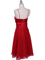 8610 Red Cocktail Dress - Red, Back View Thumbnail