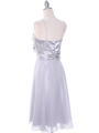 8610  Silver Cocktail Dress - Back Image