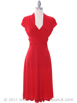 8614 Red Cocktail Dress, Red