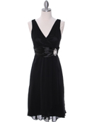 Black Chiffon Cocktail Dress