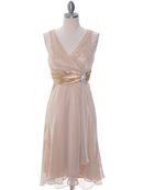 Gold Chiffon Bridesmaid Dress