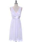 White Chiffon Graduation Dress