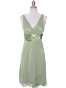 Sage Chiffon Cocktail Dress