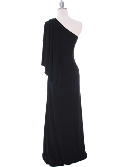 8650 Black Evening Dress - Black, Back View Medium