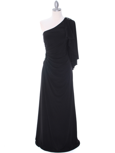 8650 Black Evening Dress - Black, Front View Medium