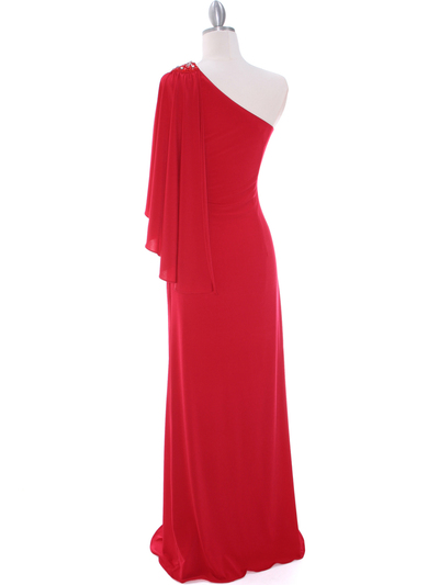 8650 Red Evening Dress - Red, Back View Medium